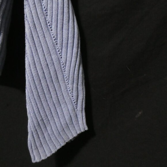 TRISTAN & ISEUT | medium | Light Blue Turtleneck Ribbed Sweater | 100% Cotton - Picture 8 of 16